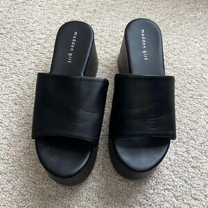 Madden Girl Black Women's Slide Sandals